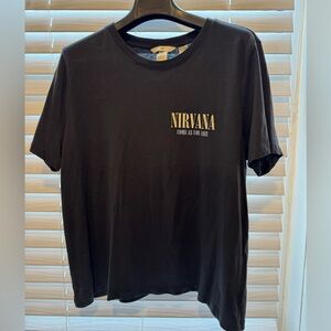 H&M Black Nirvana Short Sleeve Tee